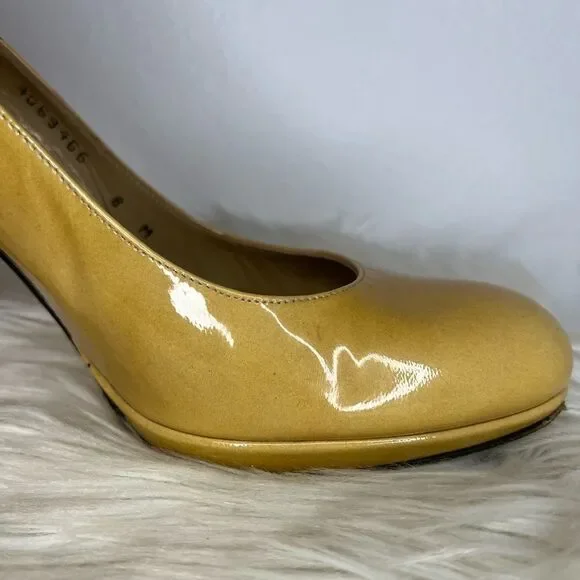 Stuart Weitzman Yellow Patent Leather Pumps​​​ - Picture 4 of 16